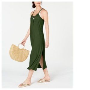 Miken Swim Green Cover Up Dress Size Medium